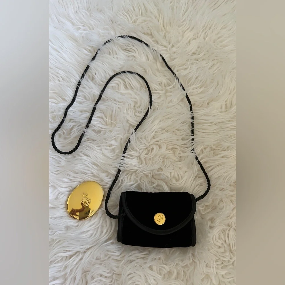 Lancôme Vintage 90s Velvet Mini Crossbody Bag – New with Mirror NWOT